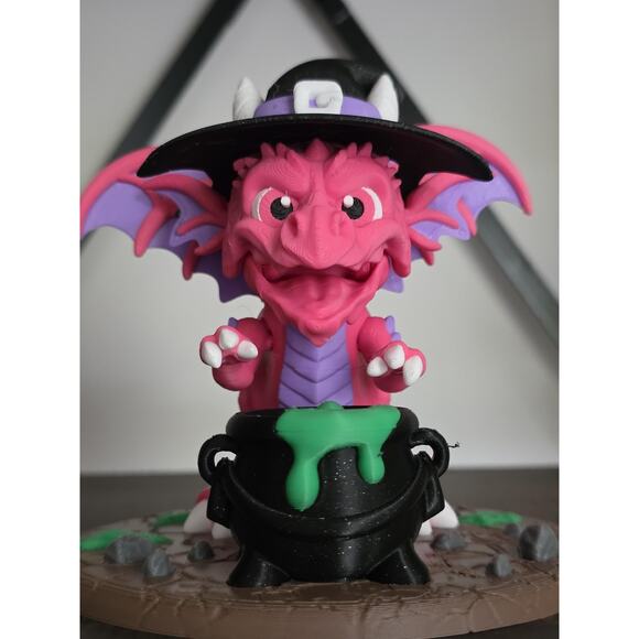 Pixipuff the Dragon Witch 3d Printed Custom Figure - Picture 2 of 7